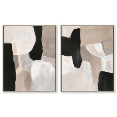 Shadow Play set Canvas Set of 2 Elegant Modern Art by 