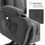 Fauteuil inclinable électrique Power Lift avec massage 8 points et chaleur lombaire, gris-2089059177
