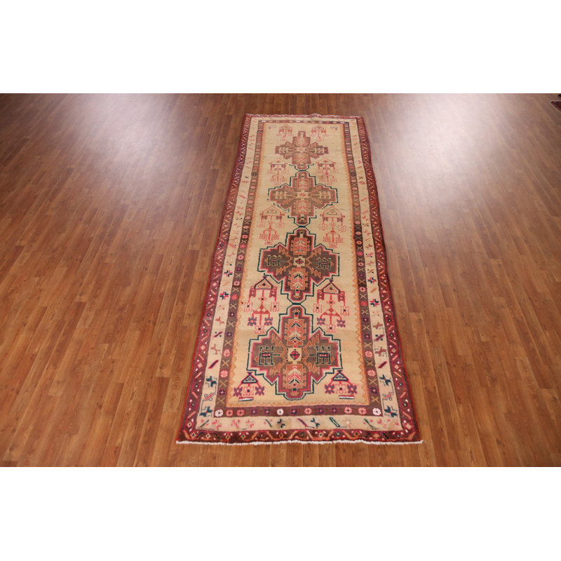 Tapis de couloir géométrique traditionnel 4x11