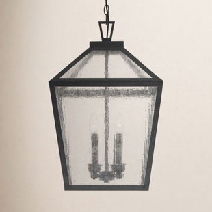 Lanterne suspendue d'extérieur 4 lumières Savstock House Woodstock en noir
