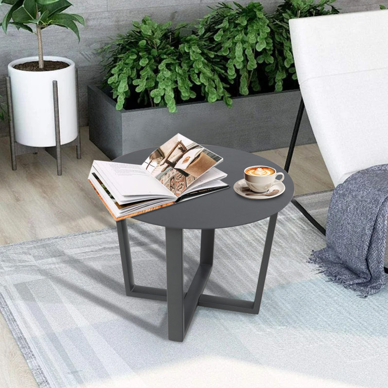 Patio Round 22”L Aluminum Side Table