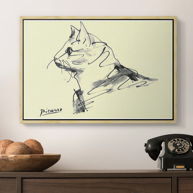 Chat (Le Chat), c. 1960 - Pablo Picasso, toile tendue avec châssis, 16 x 24, Naturel
