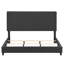 Lit plateforme tapissier gris anthracite