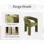 Dining Chair in Faux Fur Chic Armchair with Stylish Curved Backrest for Kitchen Living Room Restaurant Cafe-2052988495