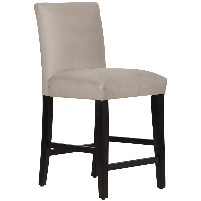 Tabouret de bar et de comptoir Hadrien, Tabouret de comptoir (siège d'une hauteur de 26 p, Bois noir