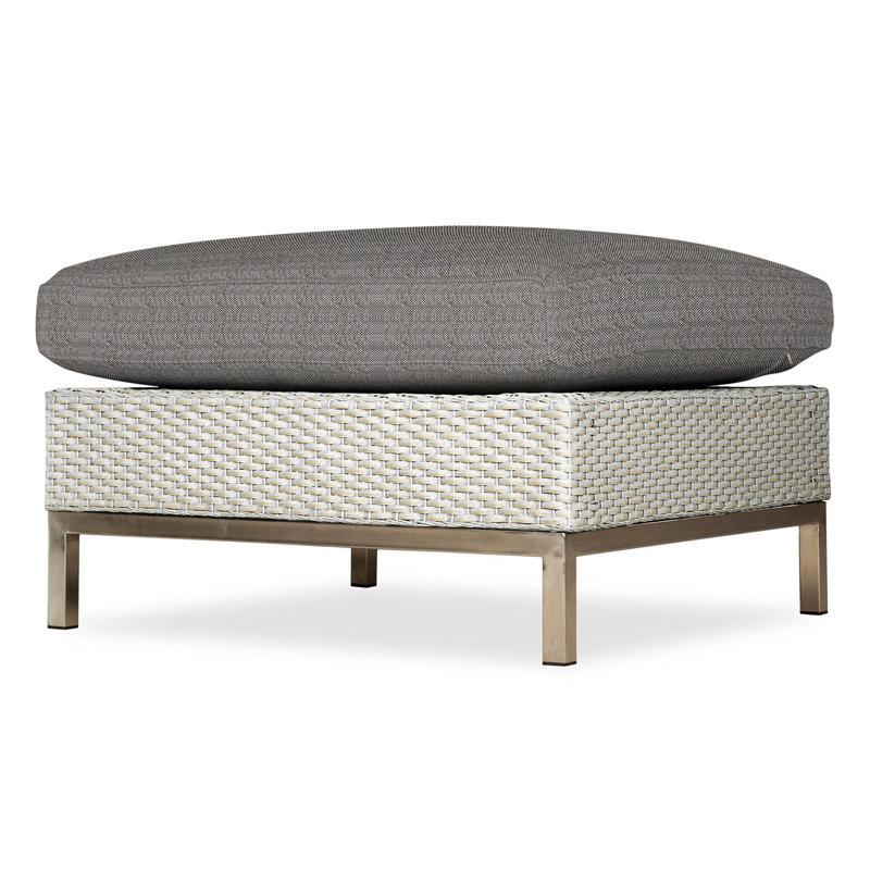 Elements Outdoor Ottoman, Cottage Pepper, Antique White