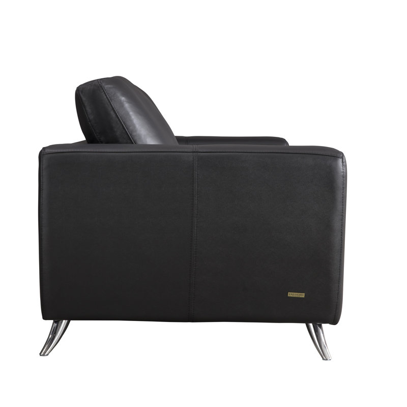 Canapé Holsworthy, Cuir noir assorti