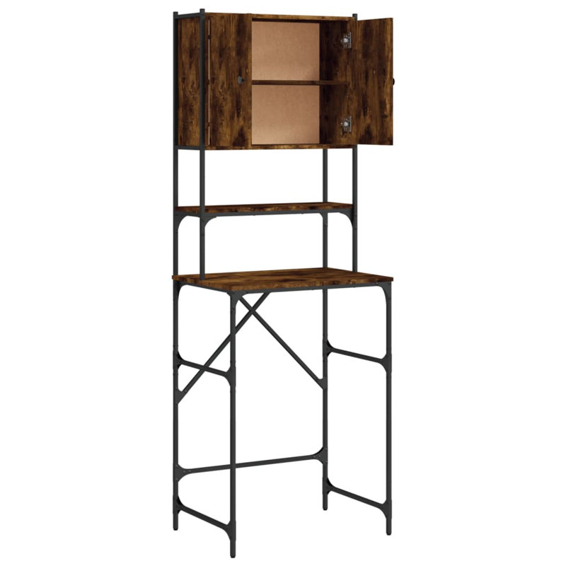Freestanding Bathroom Cabinet, Smoked Oak