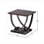 Table de bout en nickel noir avec tablette inférieure