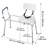 Sliding Shower Chair, 400 lbs Capacity Tub Transfer Bench for Bathtub, Heavy Duty Shower Bench with Arms and Backrest, Height Adjustable Seat for Handicap, Adults, Seniors, Elderly and Disabled