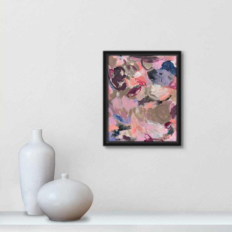 «Vineyard Evening Print» par Marisol Evora, L 9,5 po x H 11,5 po, Cadre flottant noir