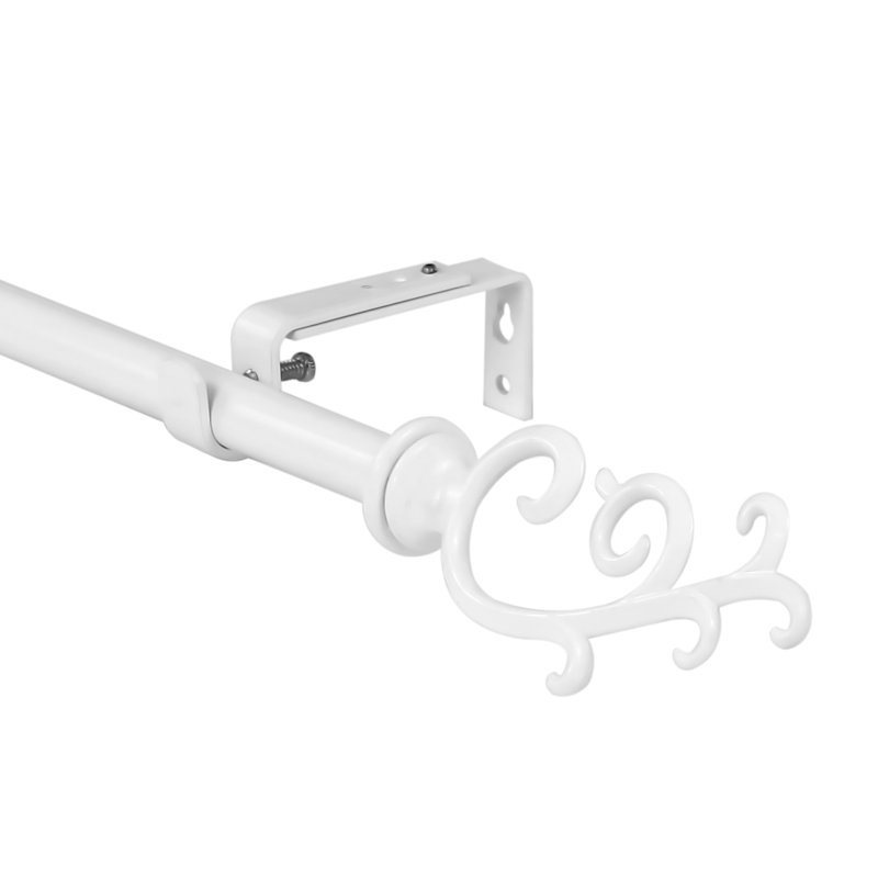 Tringle à rideaux simple Haigler, H 1 po x l 84 po x P 1 po, Blanc lustré