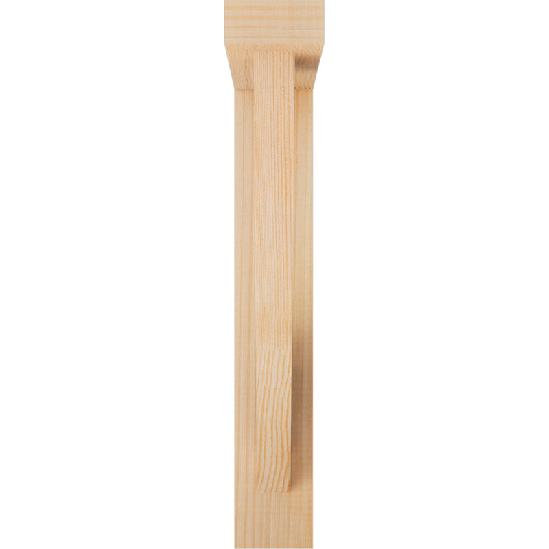 Traditional Block Bracket w/ Offset Brace, 22 x 18, 3 1/2"W Douglas Fir (Smooth)
