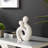 Leiona Abstract Intersecting Circle Ceramic Couple Figurine