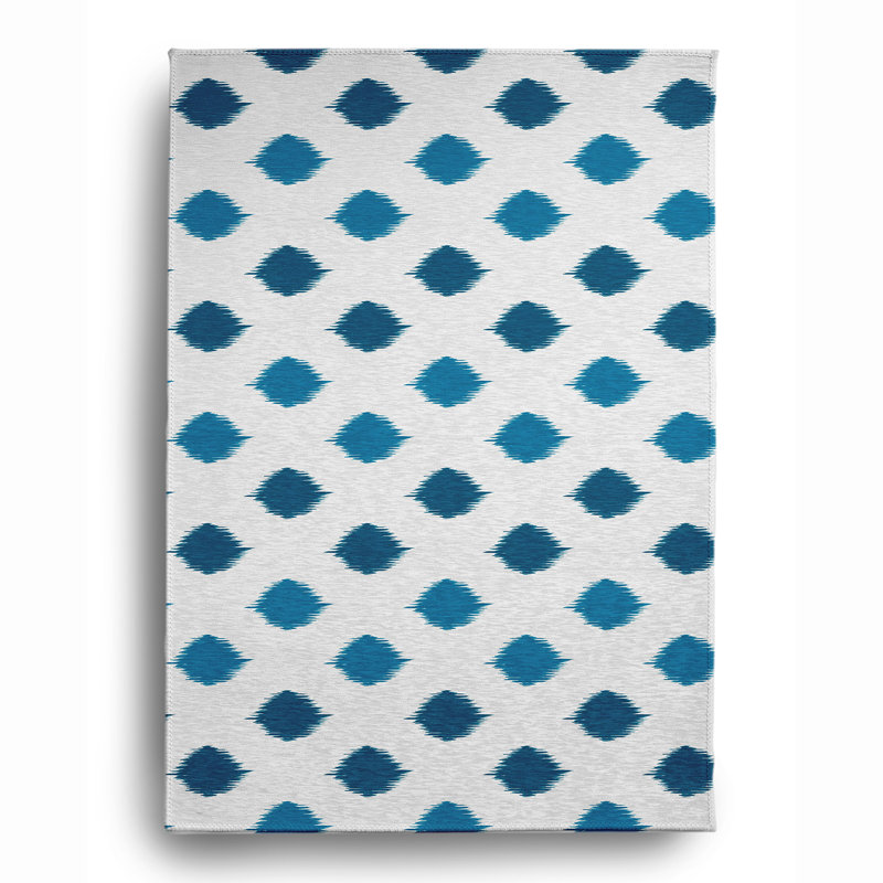 Auberon Chenille Polka Dots Indoor Rug, Rectangle 5' x 7'
