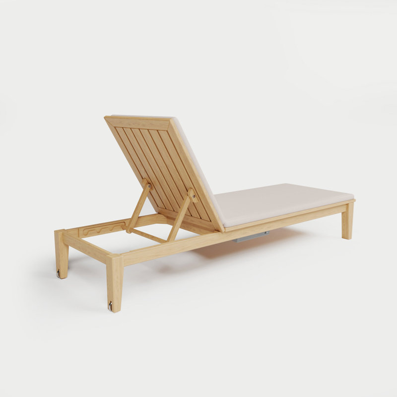 Solerno Heated Chaise Lounge — Dove, Bisque