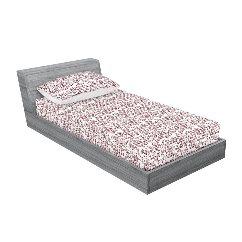Ensemble de draps et taies décoratives Ambesonne, Ensemble de draps pour lit simple TG avec 1 taie d