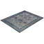 Tapis noué à la main de conception unique Raffin - gris, 8 pi 0 po x 9 pi 11 po