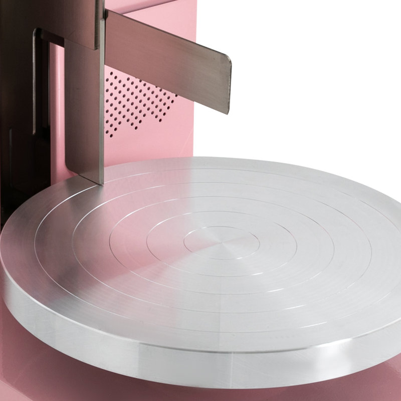 Cake Cream Spreading Coating Edge Smoothing Machine, Pink