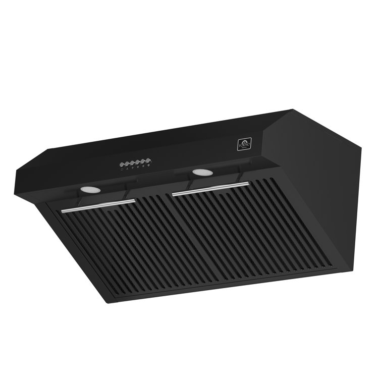 Bari Espresso 30" Under Cabinet 400CFM Range Hood, with additional Brass Filter Handles