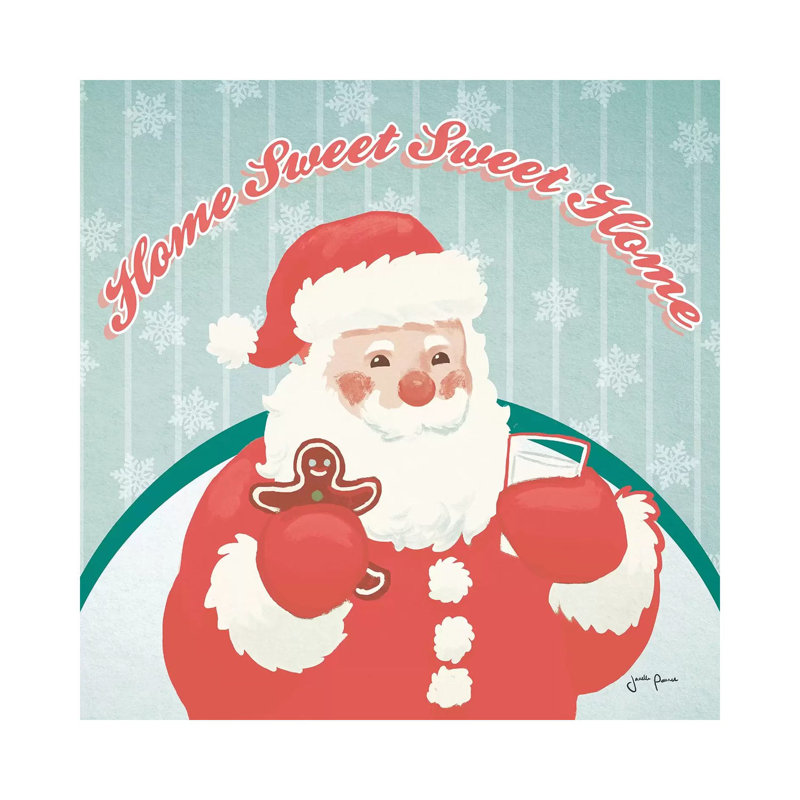 Vintage Christmas X 1 Piece Wrapped Canvas Wall Art, 93.98 cm H x 93.98 cm W x 3.175 cm D