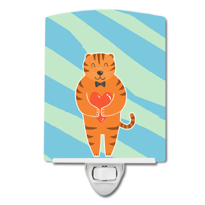 Éclairage de nuit en céramique tiger