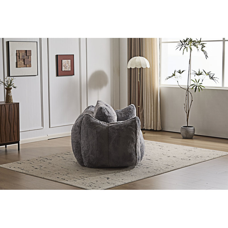 Chaise longue rembourrée avec coussins, Gris