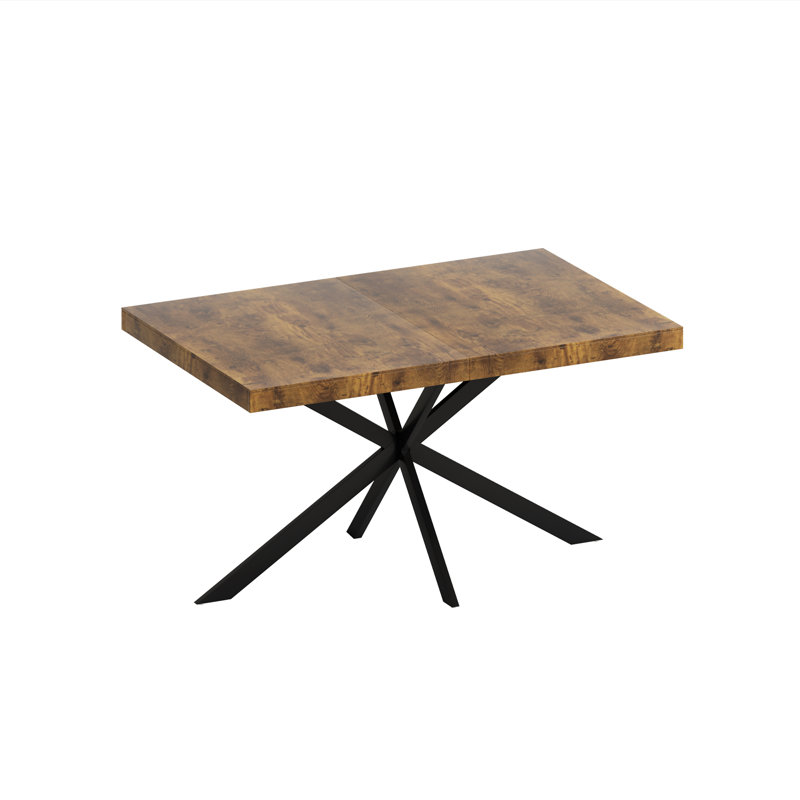 55.11" -70.86"Retro Rectangular Stretch Dining Table, Brown