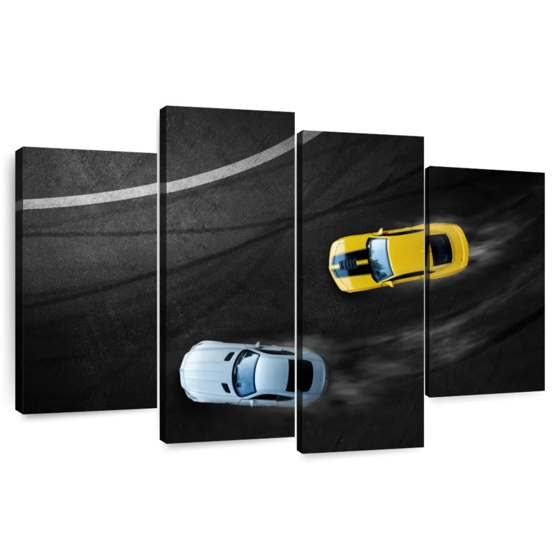 Mehar Drifting Cars, 48" H x 75" W