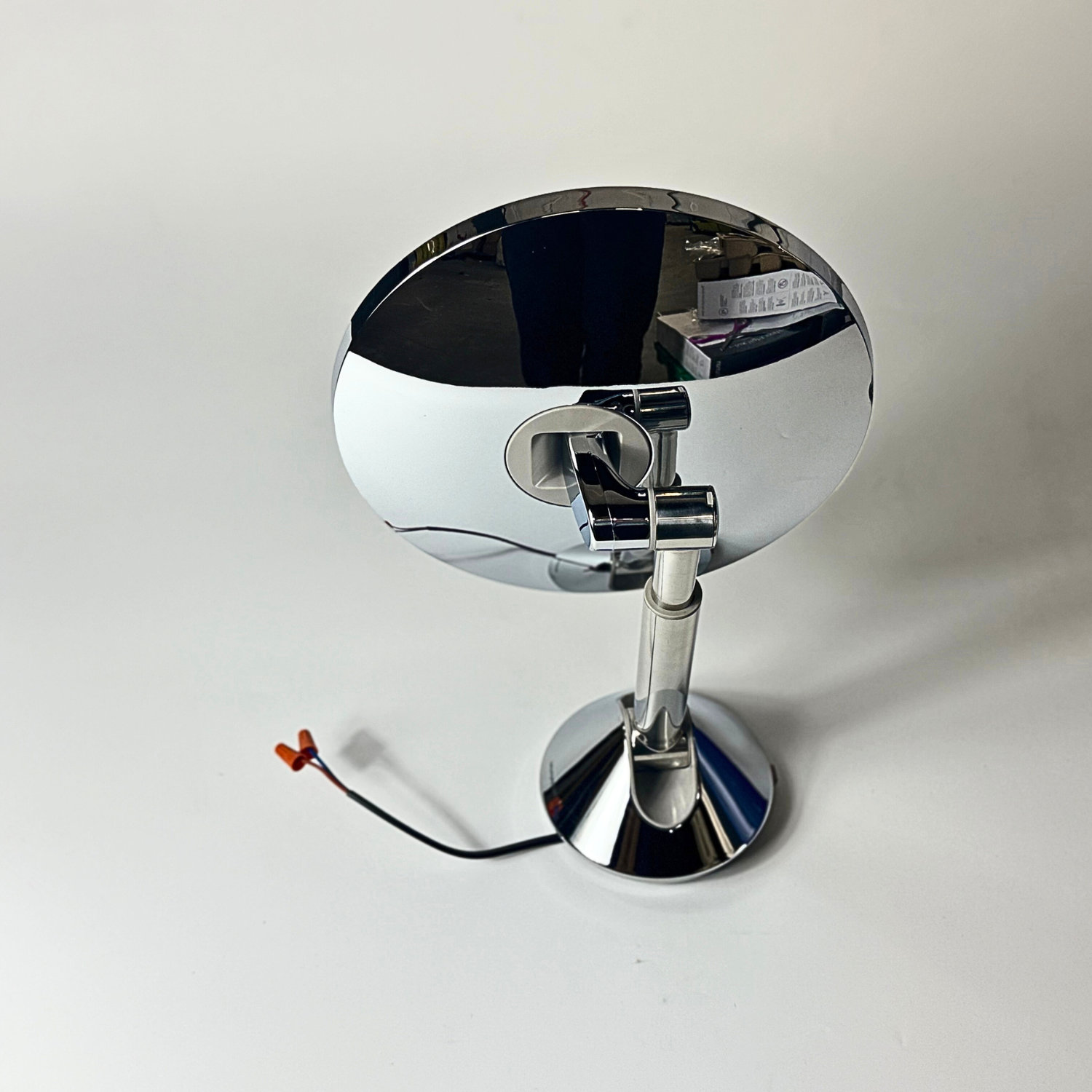 14" Wall Makeup Mirror, Polished Nickel