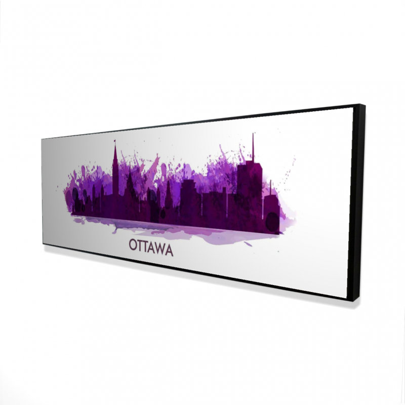 «Paint Splash Silhouette Of Ottawa» sur toile