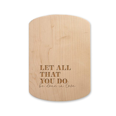 Let All You Do 11 x 8 Maple Oval Cutting Board