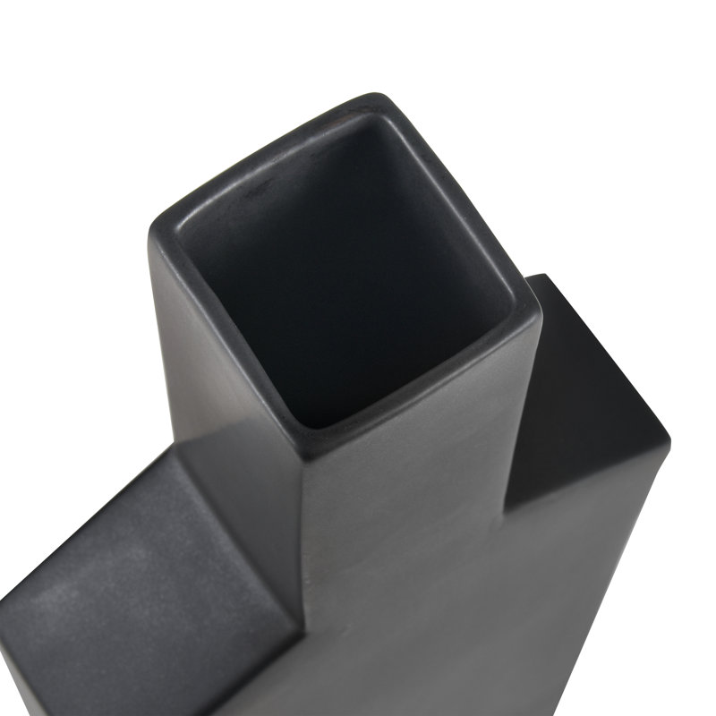 Drue Vase - Tall, 23.75" H x 7.25" W x 2.5" D, Matte Black