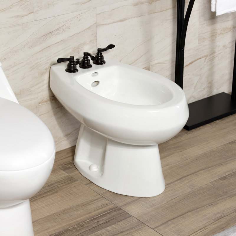 Kingston Brass NuWave French Three-Handle Vertical Spray Bidet Faucet with Brass Pop-Up, Oil Rubbed Bronze