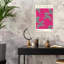 Dancing Pink Zebras Abstract Bold Modern Zebra Nature Wildlife Wall Art Print by Maria Galybina - Wrapped Canvas Print-1936993115