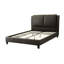 Grand lit Modern Modern Elegance, revêtement en similicuir brun avec tête de lit, sans sommier pour la chambre à coucher, tête de lit brun, base, mobilier-1792642110