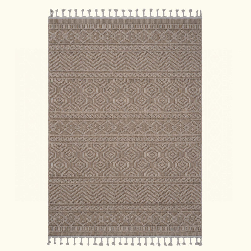 Geometric Indoor/Outdoor Area Rug, Stain-Resistant And Kid-Pet Friendly For Versatile Home Use., Rectangle 7'9" x 10'