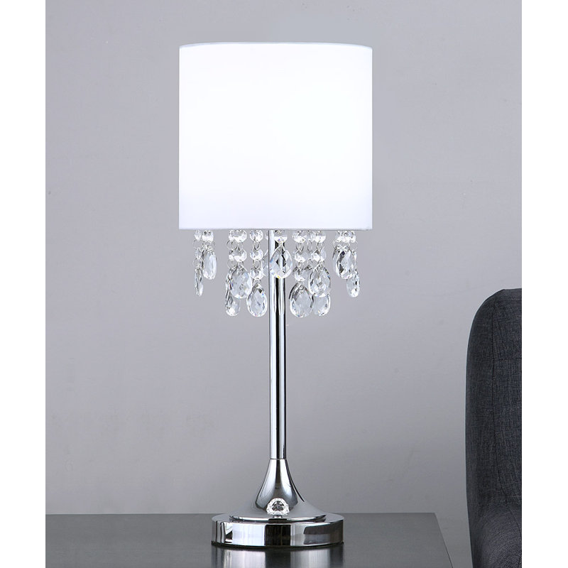 Elina Metal Table Lamp, White