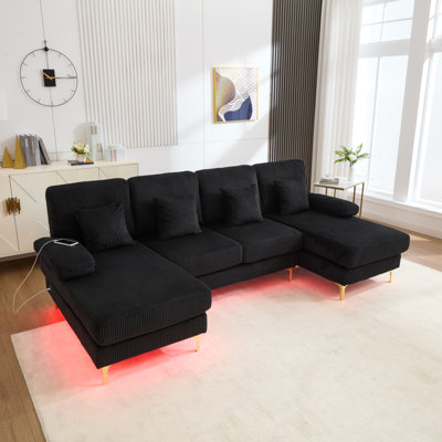 104" U-Shaped Modular Sectional Sofa