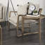 Table de bout à 3 pieds avec plateau en bois massif Miri