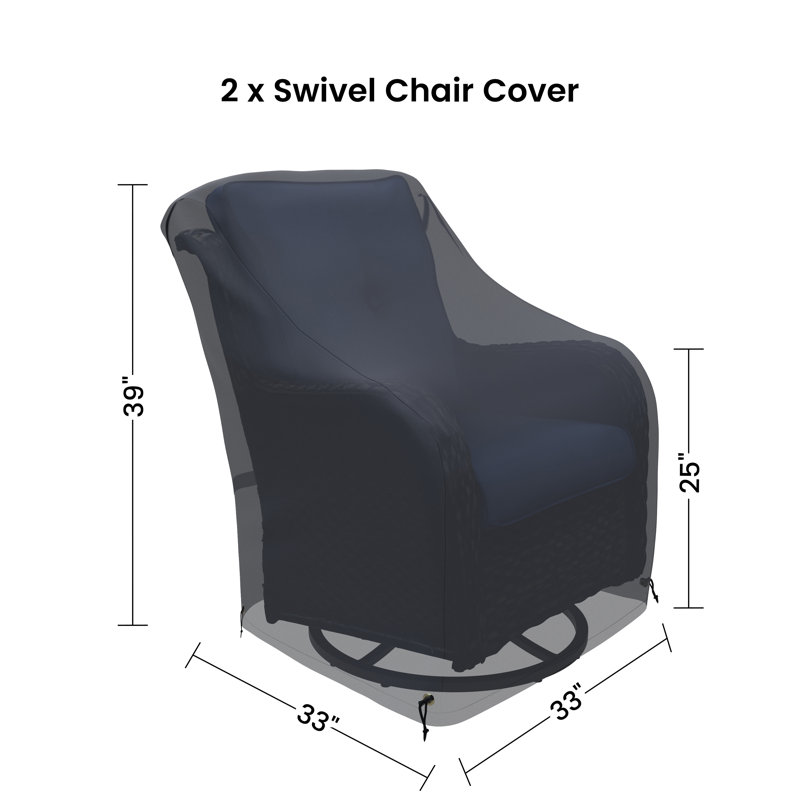 Housse de terrasse pour fauteuil pivotant en corde tissée Kielah