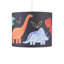 20cm H Cotton Drum Pendant Shade ( Uno ) in Dinosaur Digital Print