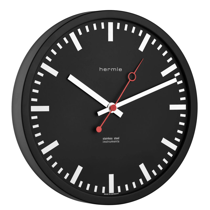 Metal Wall Clock, Black