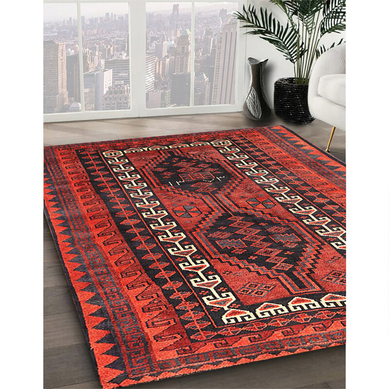 Tapis rouge à motif sud-ouest, Rectangle 7 pi x 9 pi