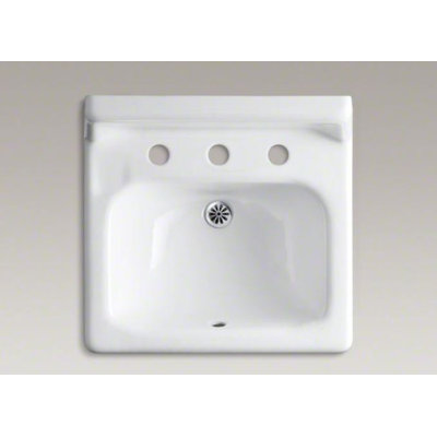 Hudson 19" x 17" Wall-mount Bathroom Sink with 8" Centers