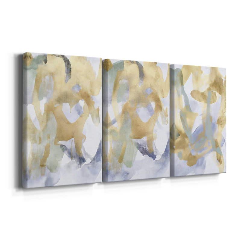 ABSTRACT Series DCCL XXXVII - Toile tendue sur mesure - 3 pièces, H 12 po x l 24 po