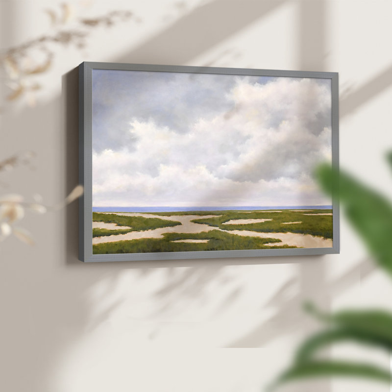 Beach Dunes - Reproduction encadrée - Restickable, Gris, H 22 po x l 28 po