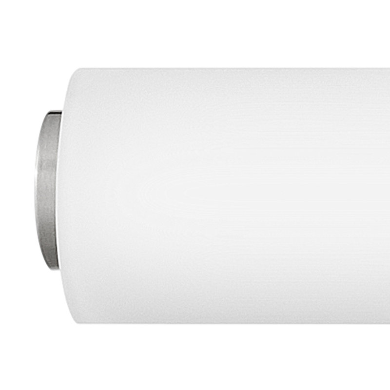 Aiden Integrated LED Bath Vanity Bar w/ Etched White Glass, Brushed Nickel