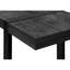 Table d'appoint rectangulaire pour chambre à coucher - fini noir récupéré d'aspect bois, tablette fixe, console de salon et d'entrée moderne en métal, plateau de table large avec design