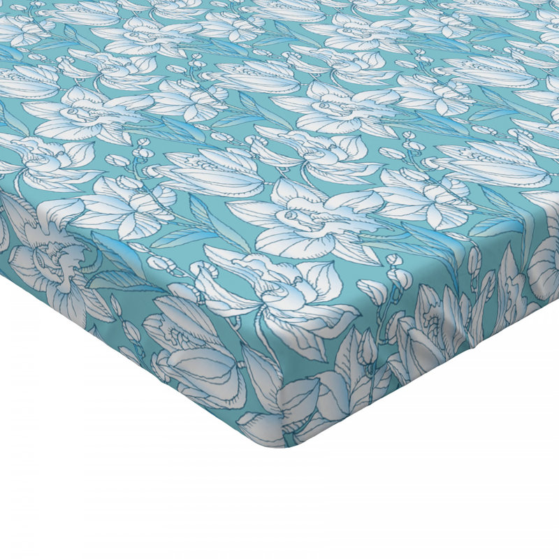 Microfiber Floral Fitted Sheet, Queen Fitted Sheet